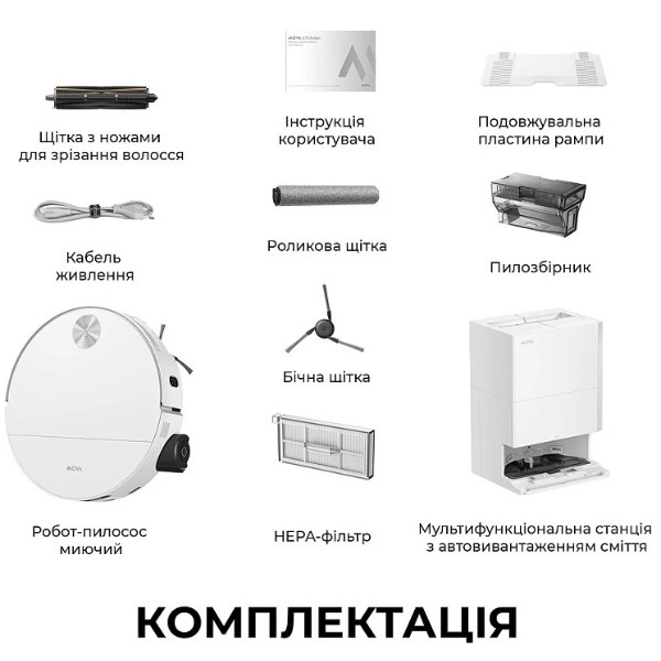 Фото - Робот-пилосос миючий Mova S70 Pro Roller White (RLZ11HE-Wh)